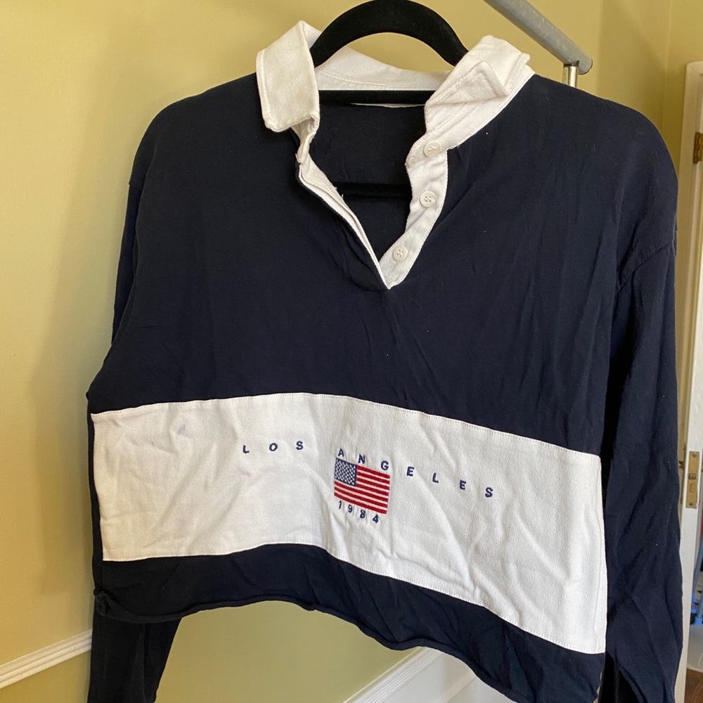 Brandy Melville collard long sleeve✨